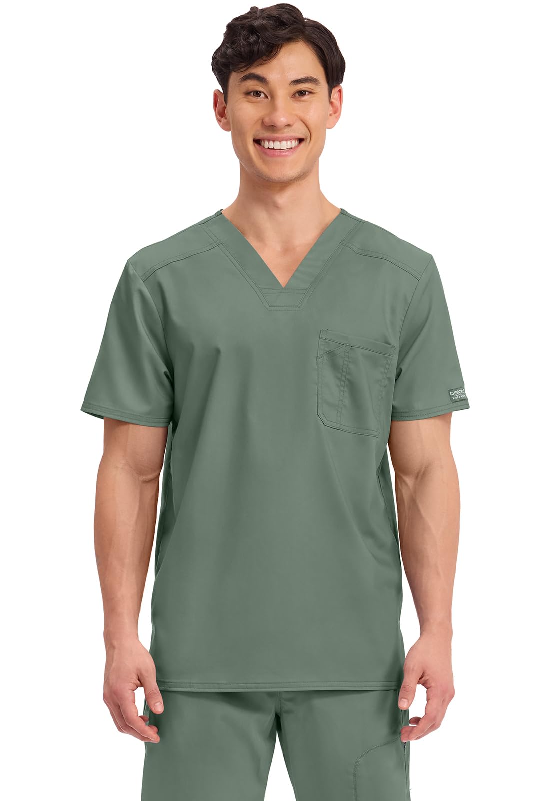CHEROKEE Men's V-Neck Top Medical Scrubs Shirt