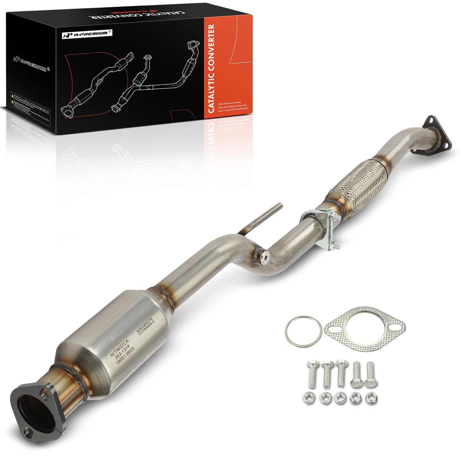 A-Premium Rear Catalytic Converter Kit Direct-Fit Compatible with Nissan Sentra 2003 2004 2005 2006, 1.8L, EPA Compliant