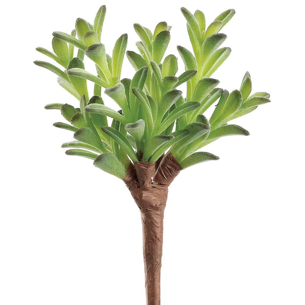 7" Donkey Tail Bush Green Flocked (Pack of 24)