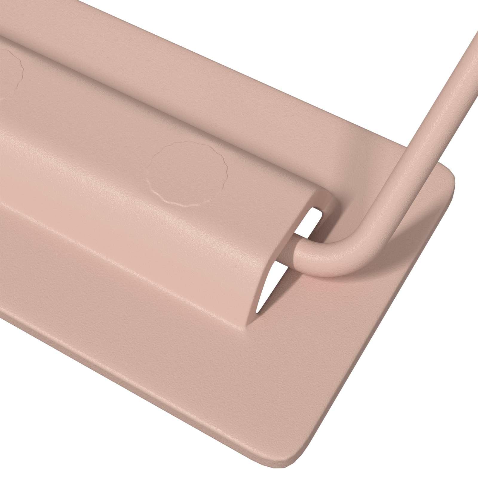 Mangloder - Juego de 2 tiradores de metal con recubrimiento en polvo rosa de 85 x 45 mm para muebles, puertas de armario, cajones, cómodas, armarios de cocina, baño, salón, duraderos, fáciles de