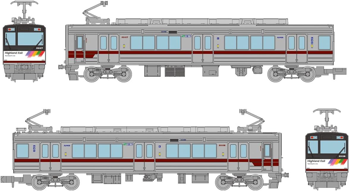 TOMYTEC Railway Collection 336433 Railway Collection Alpico Kotsu Kamikochi Line 20100 Type TOBU x ALPICO Colabot Train Set of 2 Car Diorama Supplies