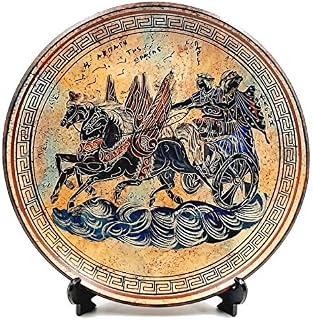 Greek Plate 24cm, Ancient Greek pottery,Paris abducts Helen
