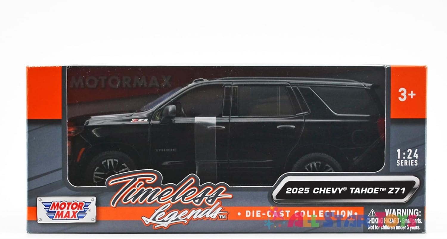 2025 Tahoe Z71 1/24 Diecast Car Model SUV Motor Max 79392 Black