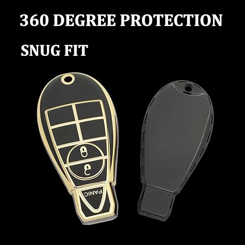 Miniatura 4 de AYGUCEKE Funda protectora de TPU para llavero de camioneta Ram Pickup, Dodge Ram 2500 3500 4500 5500 GQ4-53T Chrysler Jeep Cherokee Laredo IYZC01C