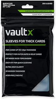 Vault X Thicker Card Sleeves for Deeper Cards - Premium Soft Sleeves for Cards up to 130pt Thick (200pcs)