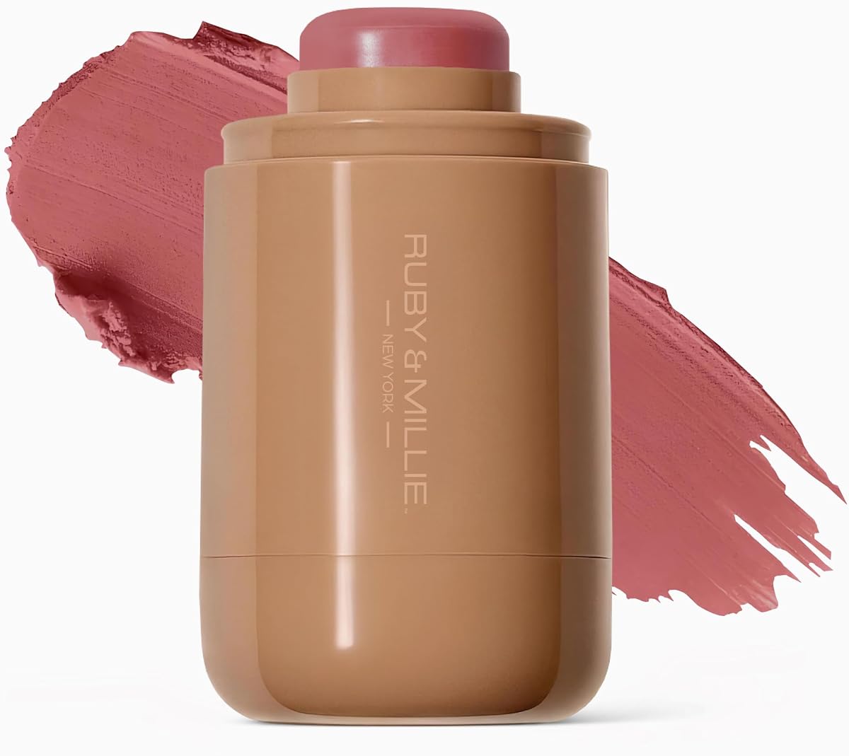 Ruby & Millie Cream Blush Stick — Dreamy Girl, Soft Mauve — Buildable Cream Blush for Cheeks & Lips, Satin Finish, Lightweight & Blendable Multi-Use Makeup Stick, Vegan & Cruelty-Free, 0.25 oz
