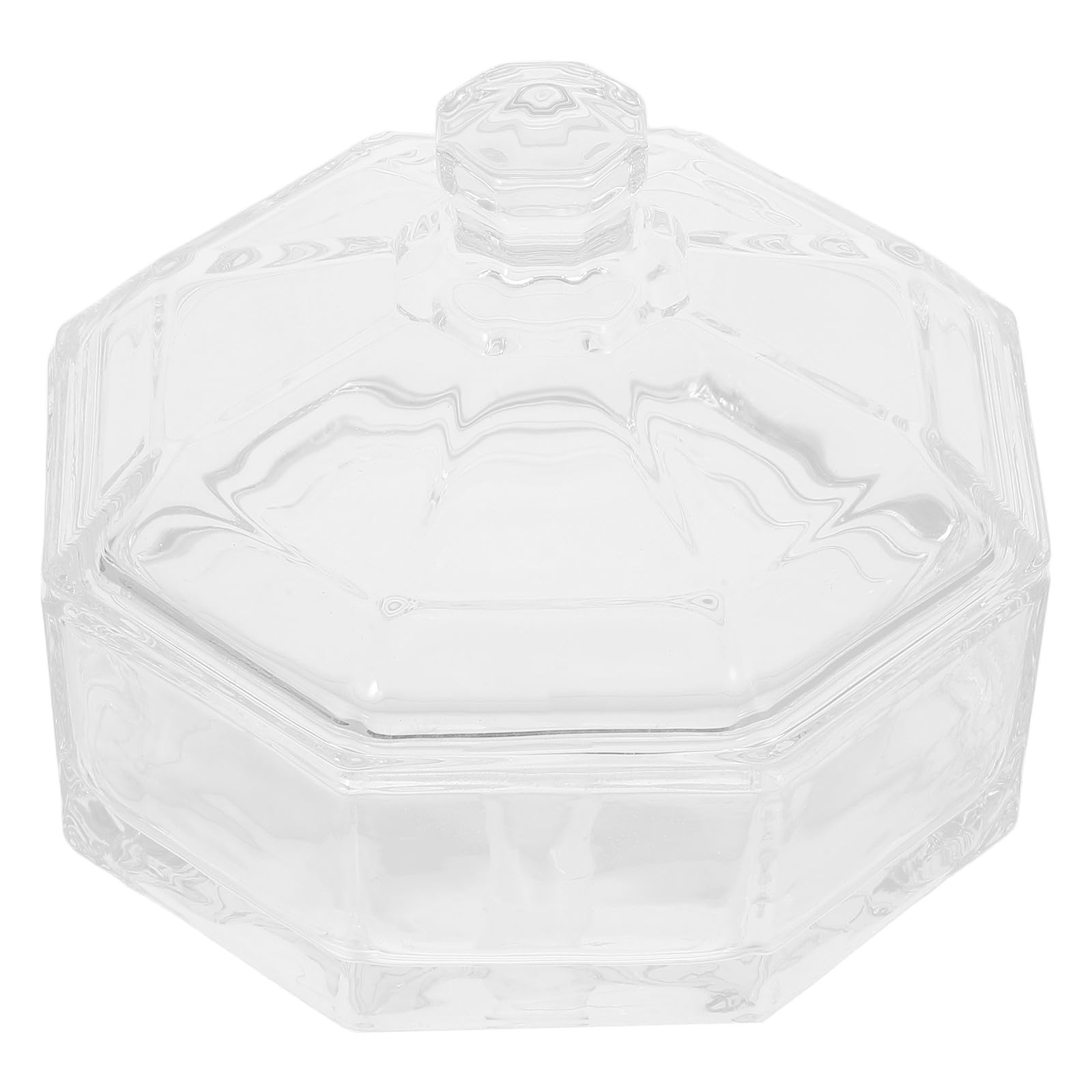 Plat à bonbons en verre SOLUSTRE avec couvercle pour table de salon