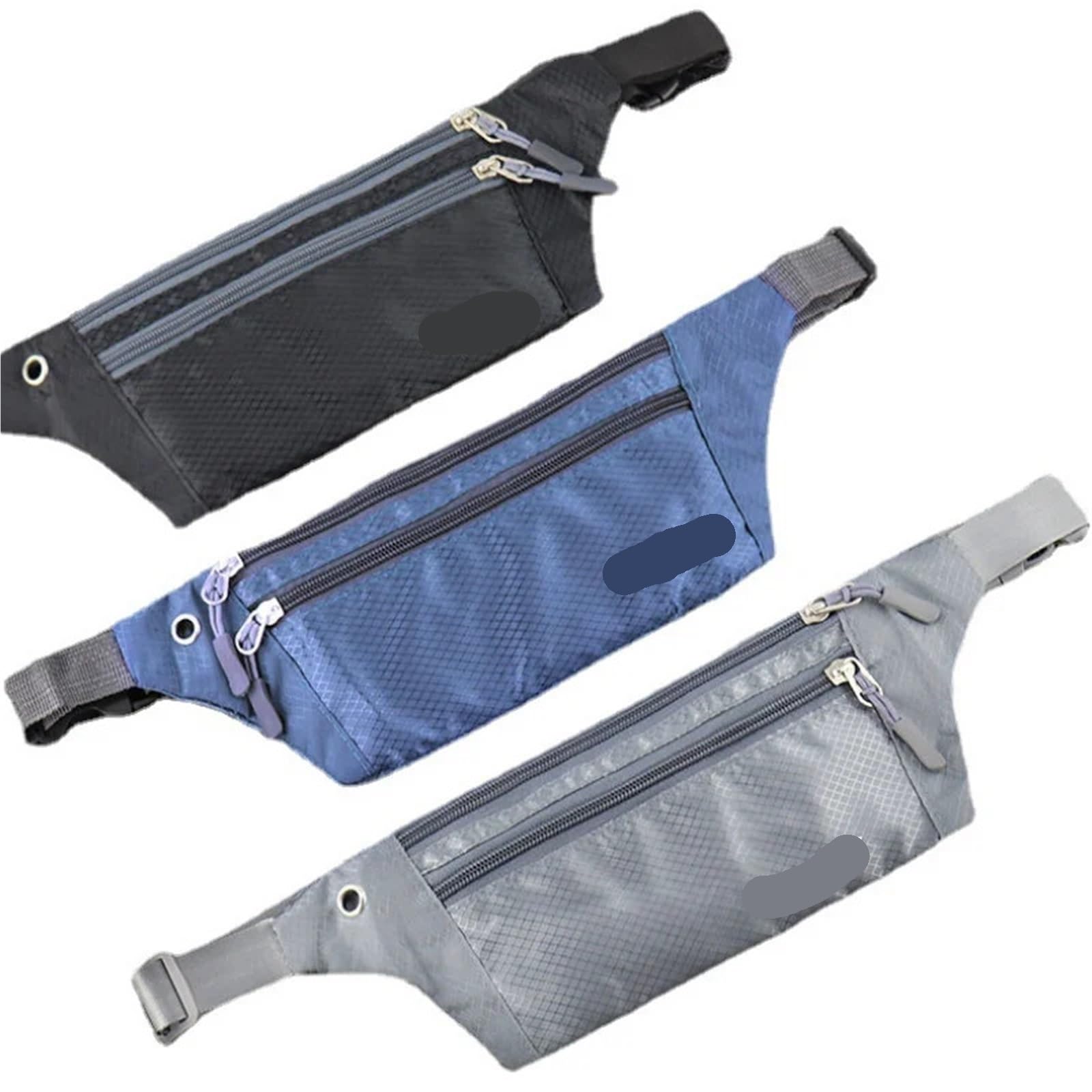 Gürteltasche for Sport, Telefon, Herren, ultradünn, wasserdicht, Mini-Gürteltasche, Damen, Lauflicht, Hüfttasche Für Running(Light Blue)