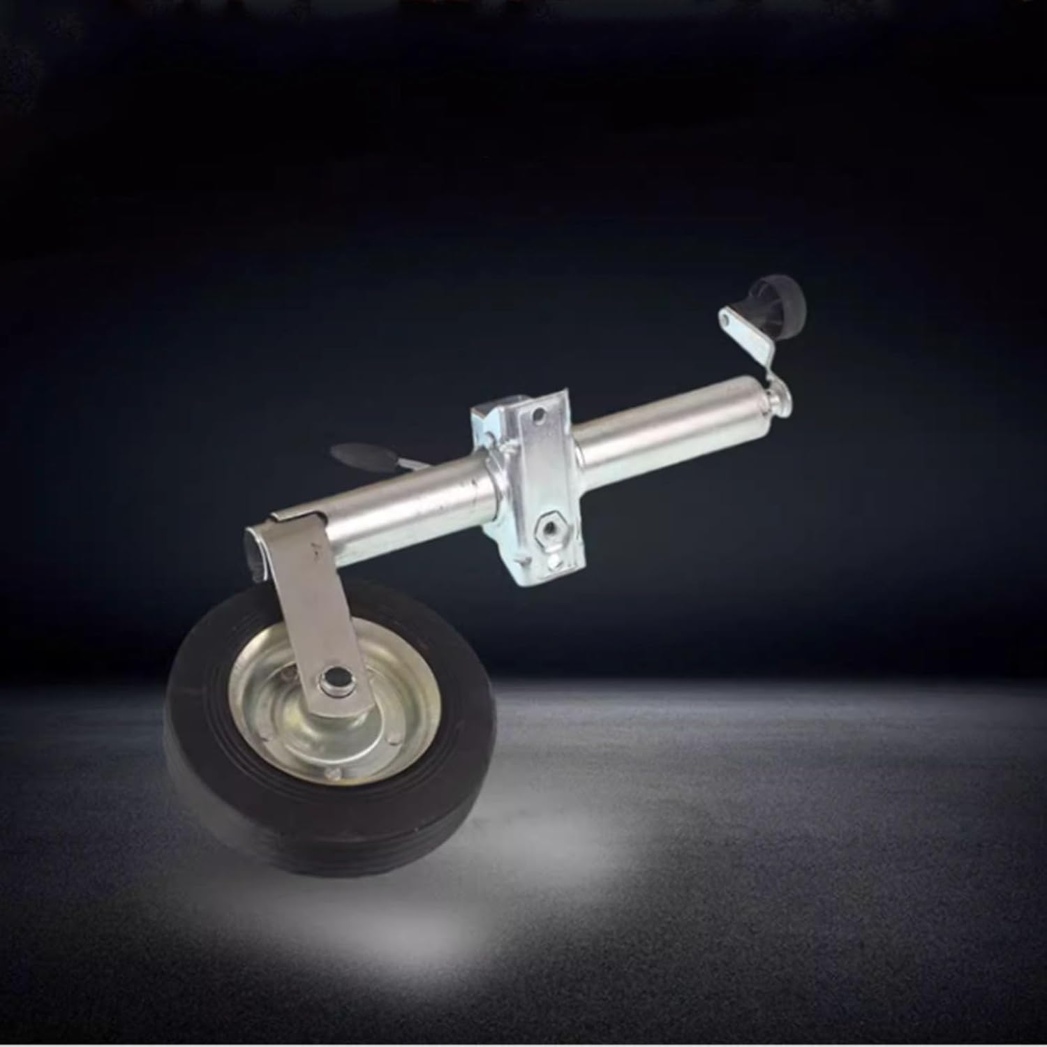 Trailer Jack Wheel - Boat Trailer Jack with Wheel, Lift Bolt-on Swivel Tang Jack, 150kg Heavy Duty Jockey Wheel, with 20cm Wheel, 25cm Vertical Stroke, for Yachts, Boats, Trailers