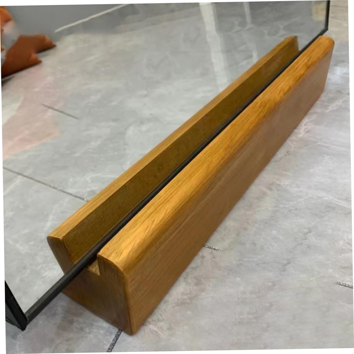 Mirror Stand for Floor Wooden Full Length Mirror Holder Skid Proof Artwork Display Rack