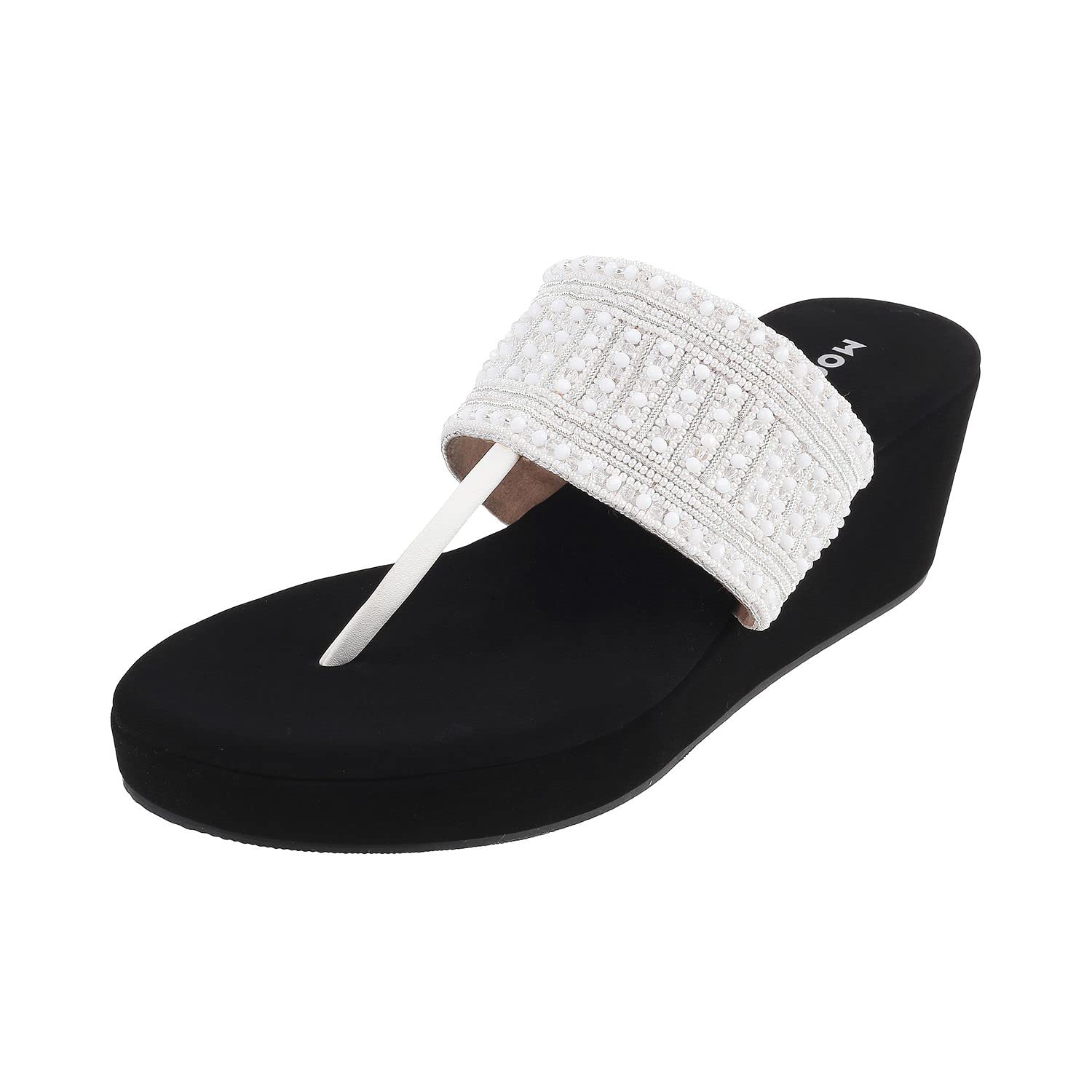 Mochi Womens Synthetic White Slip Ons (Size (7 UK (40 EU)) (B0BFDW3G12) Amazon Price History, Amazon Price Tracker