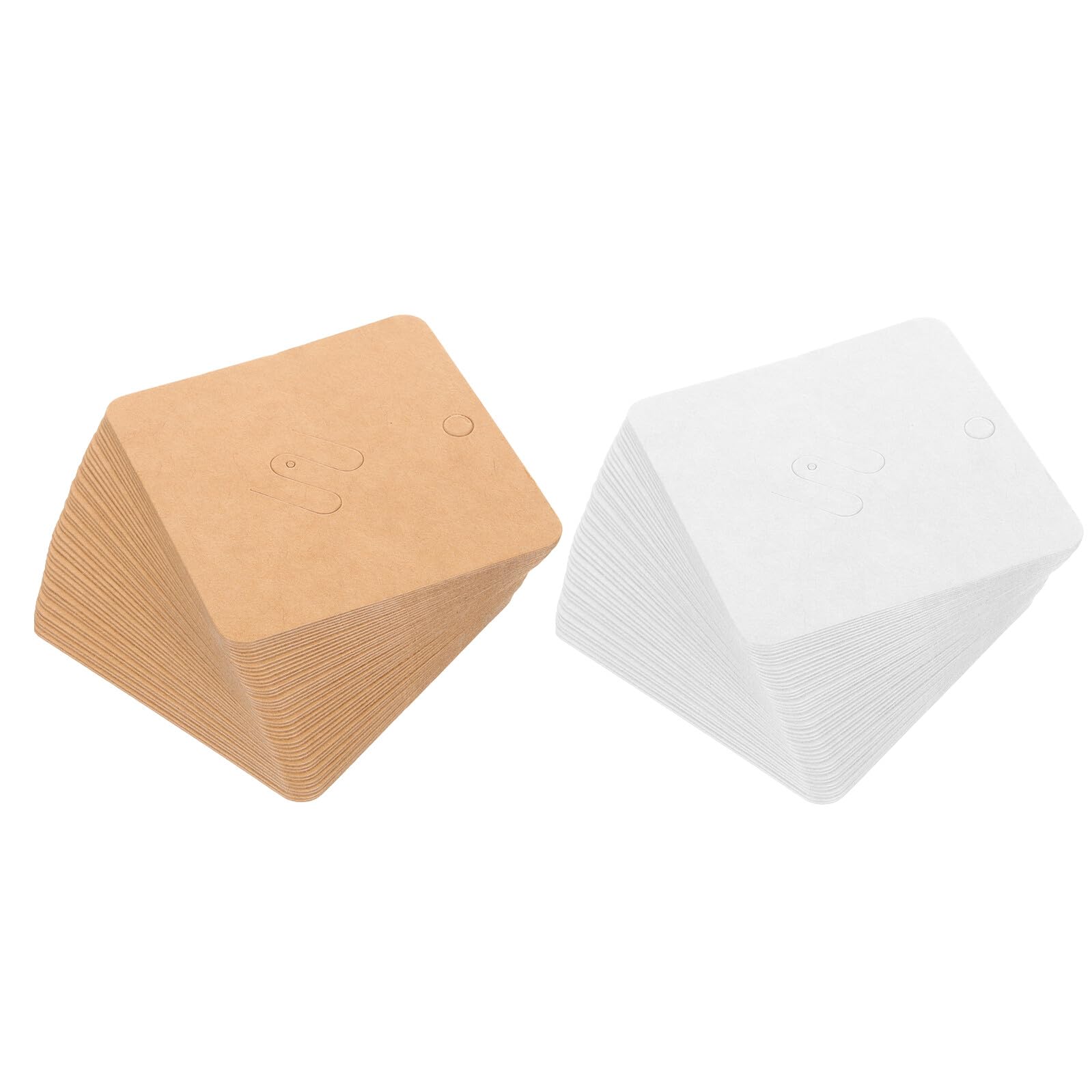 Cartes de support d'épingles porte-boucles d'oreilles et colliers kraft 7x7 cm