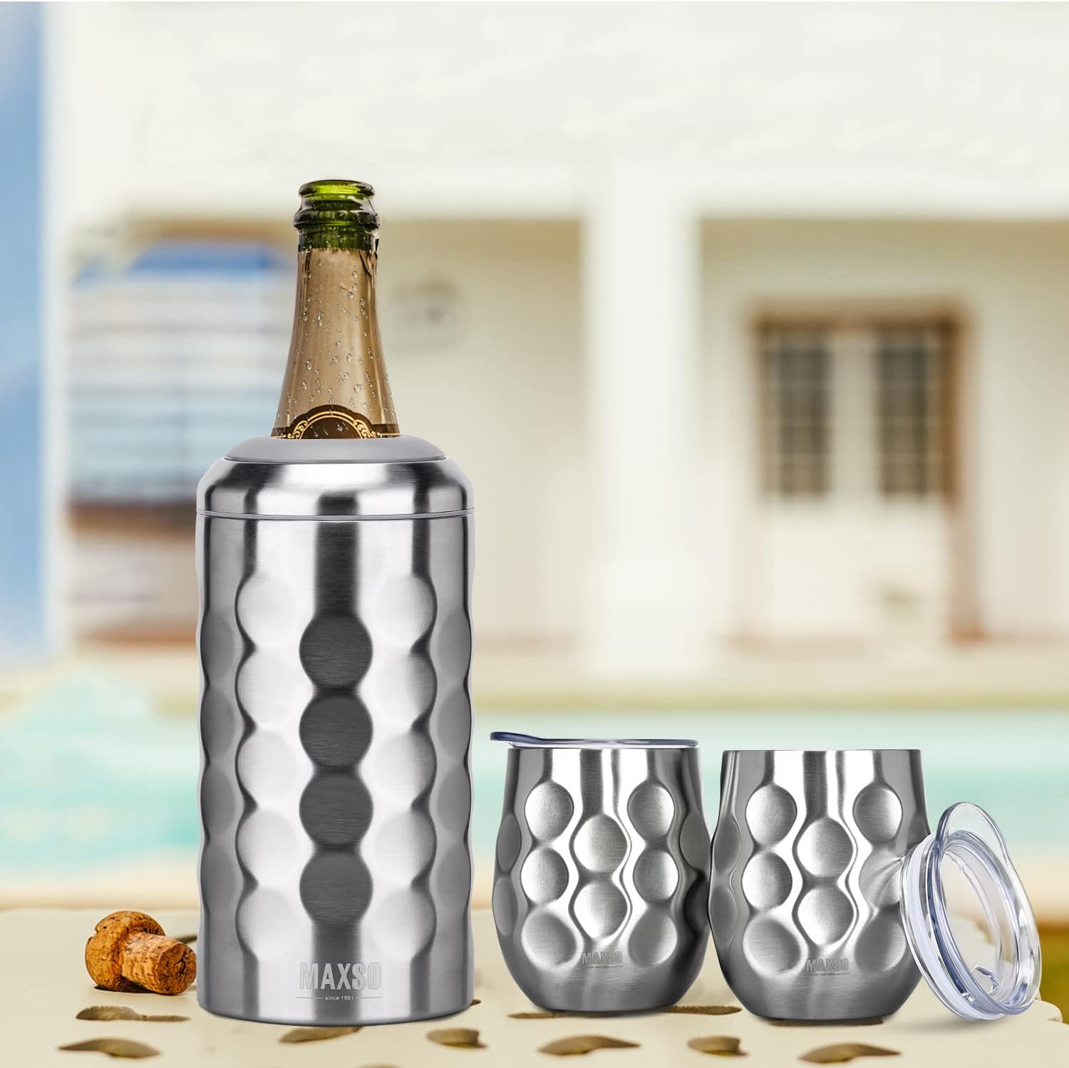 Wine Chiller Single Bottle With 2 Stainless Steel Wine Cup Iceless Cooler insulated Keep Wine Cold up to 6 Hours Fits Most Wine Bottles Gift for Wine Lovers Rapid and Portable(1bottle+2cup) - Image 7
