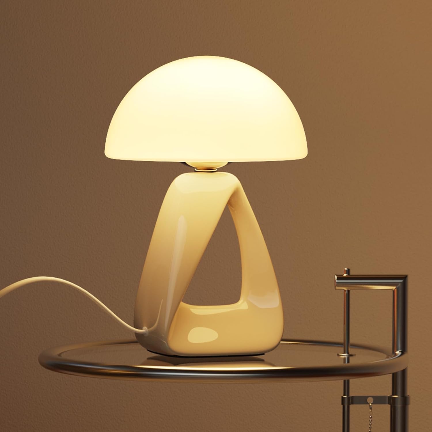 Mushroom Lamp, White