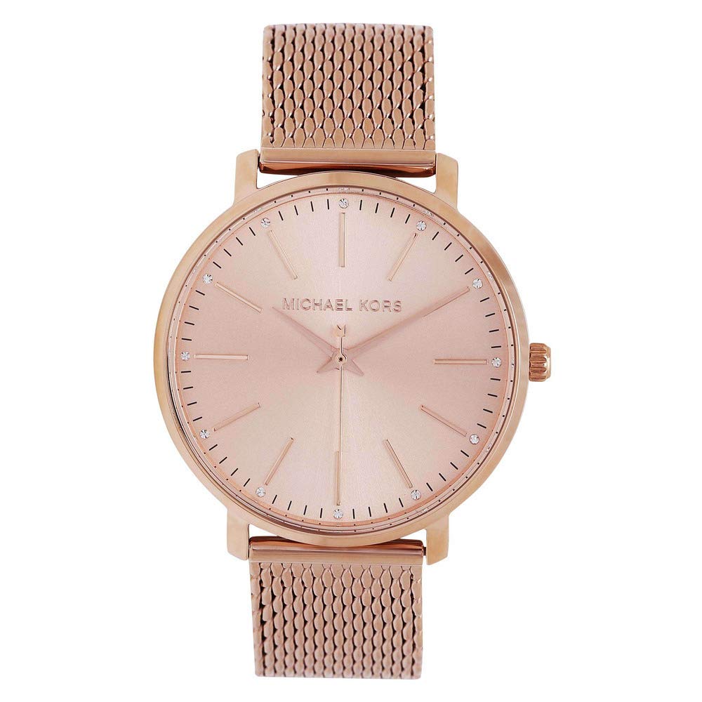 Michael Kors Womens Metallic Analogue Watch - 4340I (Pink_Free Size) (B08261WB8D) Amazon Price History, Amazon Price Tracker