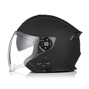Casco Moto Jet ORIGINE Con Bluetooth - Doppia Visiera E Omologazione ECE