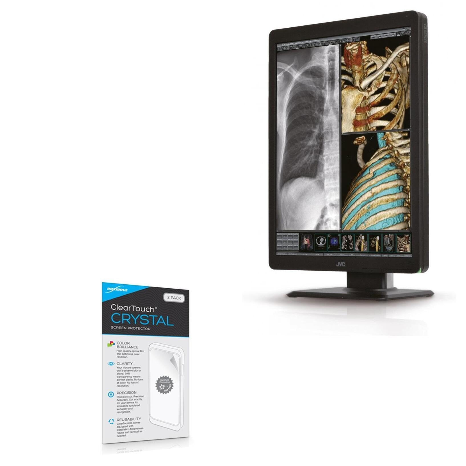 BoxWave Screen Protector Compatible with JVC CL-S200 - ClearTouch Crystal (2-Pack), HD Film Skin - Shields from Scratches
