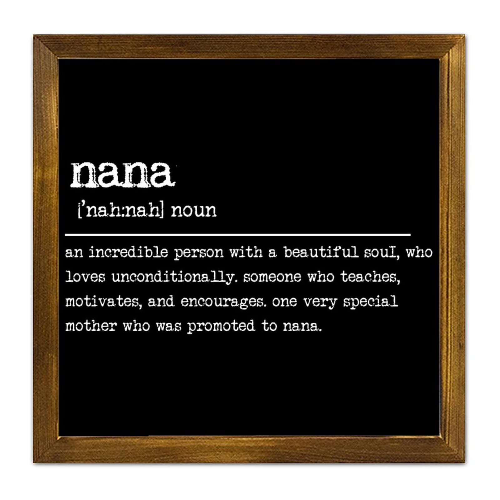 Tableau bois Nana Definition avec citations inspirantes pour un cadeau attentionne