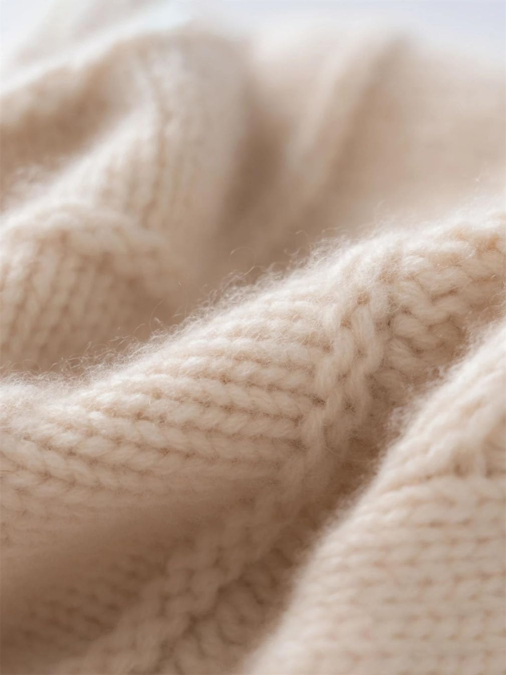 Cashmere Hats Women Thick Warm Caps Outdoor Knit Textured Beanie