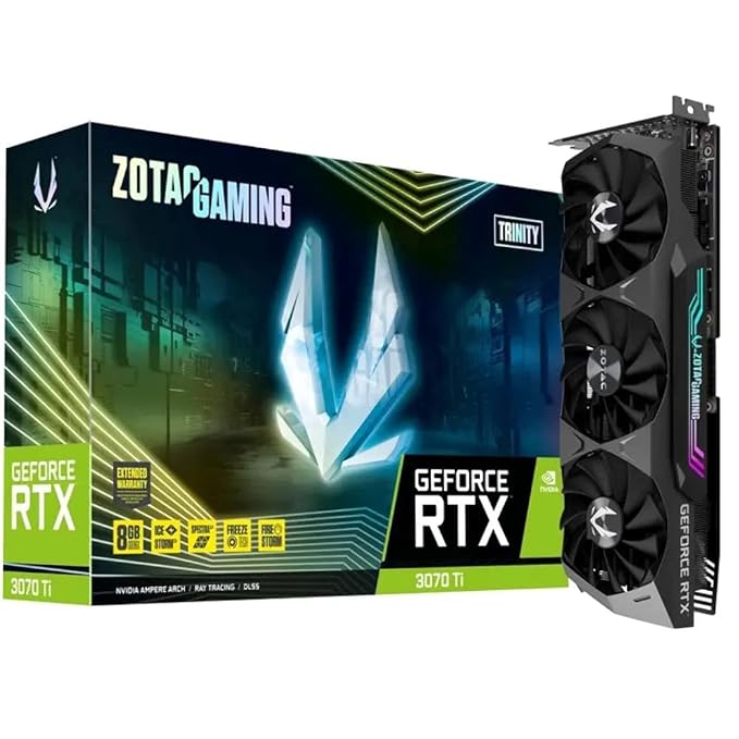 ZOTAC Gaming GeForce RTX 3070 Ti Trinity GDDR6X 8GB 256bit PCIe 4.0 Graphics Card with IceStorm 2.0 Cooling, Spectra 2.0 LED Lighting & 5 Years Warranty (3 Years Warranty + 2 Years Extended Warranty)