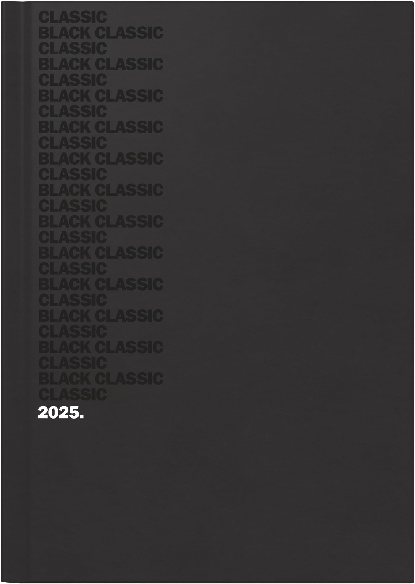 BRUNNEN Book Calendar Model 795 (2025) "Black Classic", 1 Page = 1 Day, A5, 352 Pages, Balacron Cover, Black