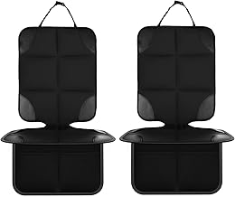 2Pack Car Seat Protectors for Kids, Leather Seats Protectors For Child Car Seats With Non-Slip Bottom Waterproof Large Mesh Pockets
