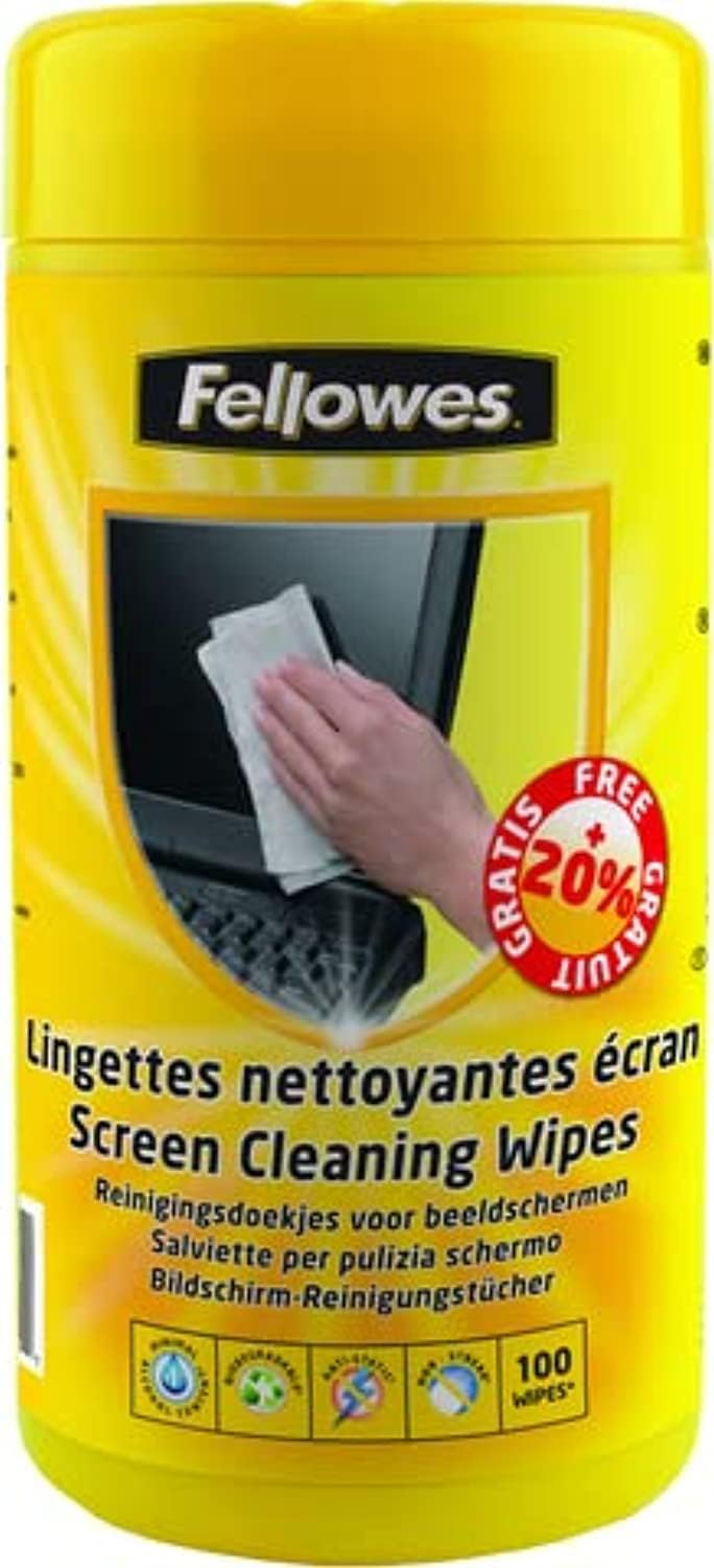 Fellowes 100 Screen Wipes Tub for Home and Office Monitor/Laptop/iPad