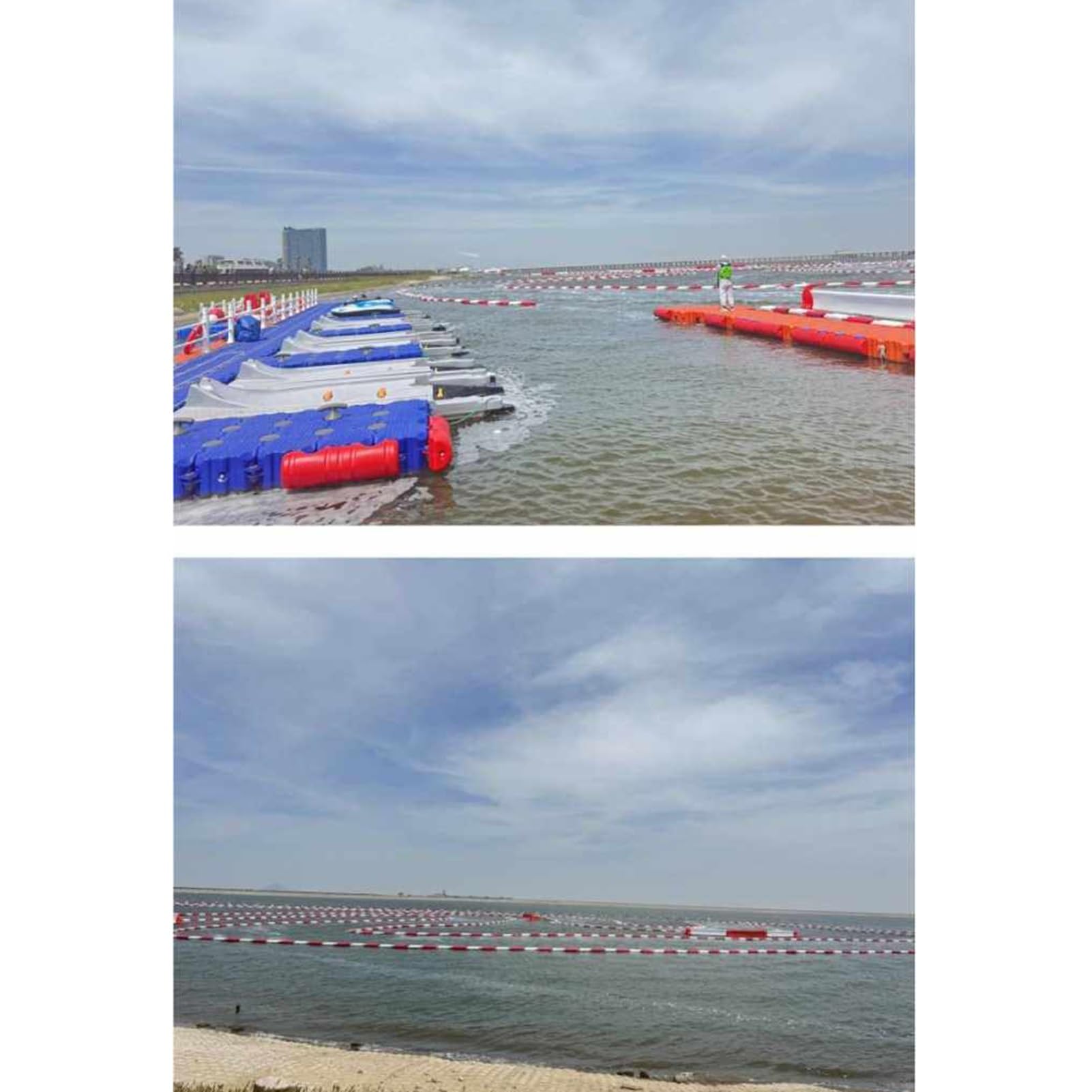 Recinto Galleggiante for Pista da Corsa for Autoscontri Acquatici | Recinzione di sicurezza for vie navigabili splicabile for i campi acquatici dei laghi