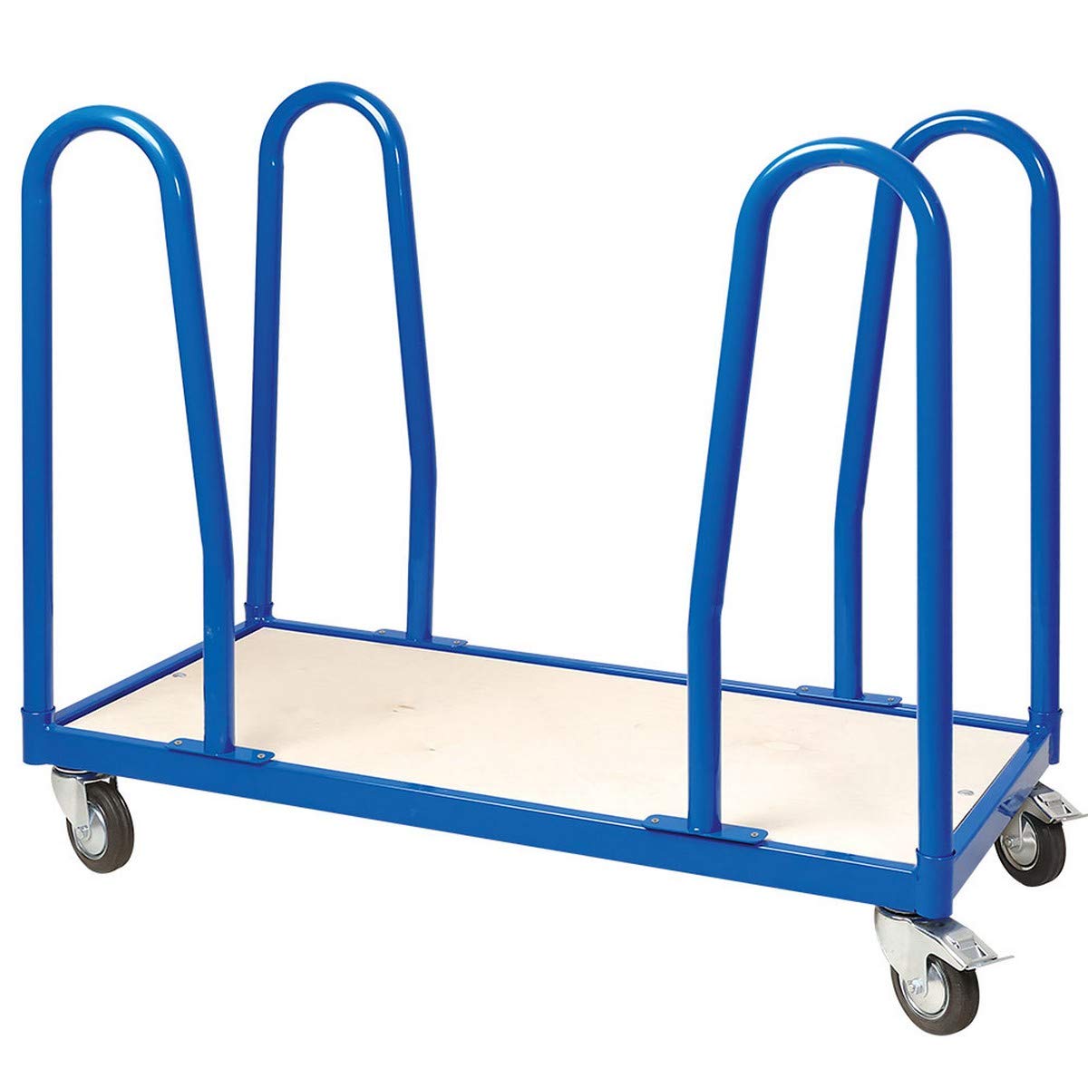 BRB Rungenwagen mit 4 Bügeln, LxBxH 1000x500x865 mm, 4 Lenkrollen, 2 mit Feststellbremse, Tragkraft 250 kg
