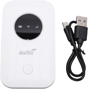 XUMIUZIY 4G WiFi Mobile Hotspot, Portable WiFi Router with SIM Card Slot for Travel Business Camping RV, Supports 10 Devices 300Mbps LTE CAT4