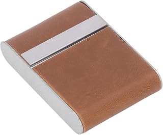 Cigarette Case Men Pu Medium Cigarette Case Lighter Holder Storage Box Portable Cigarette Bag Stainless Steel 10X6.8X2Cm Display Holder Holder Case Man Poster Stand for Man Men