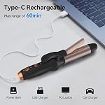 Curling sans fil Curler de fer Curler: Mini USB Remboursé 4000 mAh 3 Voyages dans le cadre de la période de transition
