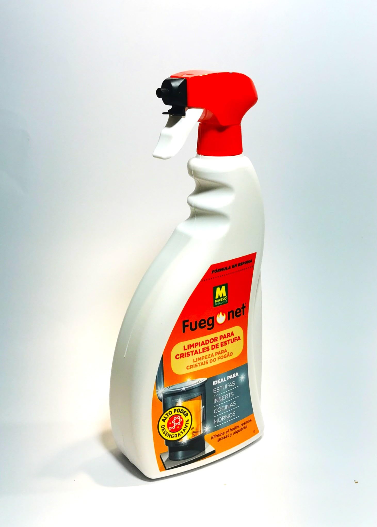 Limpia cristales estufas chimeneas hornos en pulverizador 2 Litros (2x1L). Limpia cristales de estufas y chimeneas de rapido efecto.