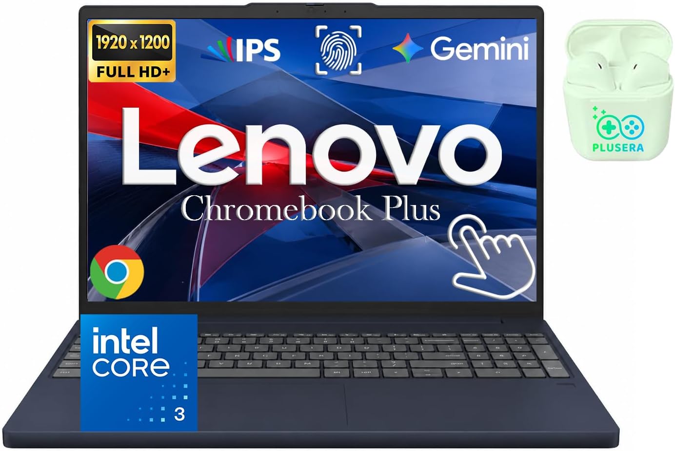 Lenovo Chromebook Plus 15" Touch Laptop N355