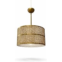 Alt n Desenli Sark t Avize   L ks Metal Tavan Lambas , Klasik & Vintage Dekoratif Ayd nlatma, Salon, Yemek Odas  ve Otel Tarz  Mekanlar  in Gold, 30cm [Enerji S n f  A]