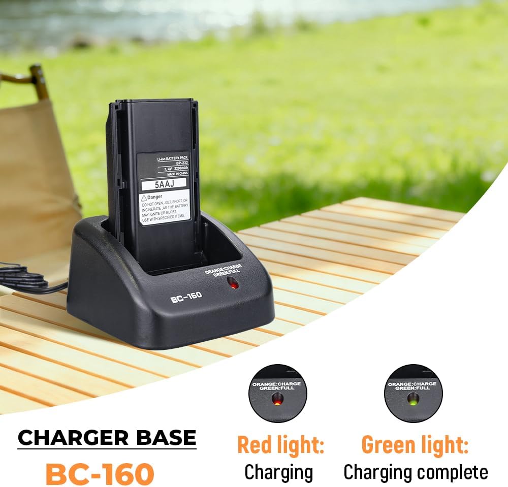 BP-230 Rapid Battery Charger for ICOM IC-A14 IC-F14 IC-F15 IC-F16 IC-F16S IC-F24 IC-F25 IC-F26 IC-F33 IC-F44 BC-160 Walkie Talkies Desktop Charger