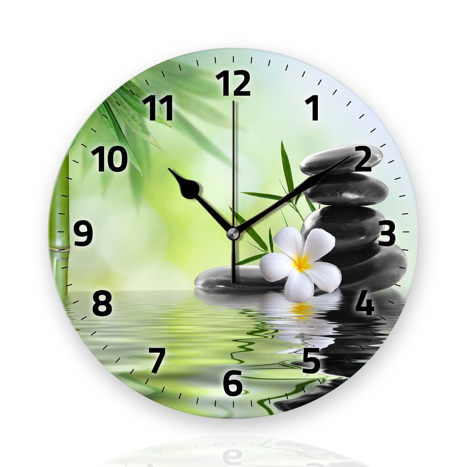Horloge murale tropicale de 30,5 cm à piles pour salon et salle de bain