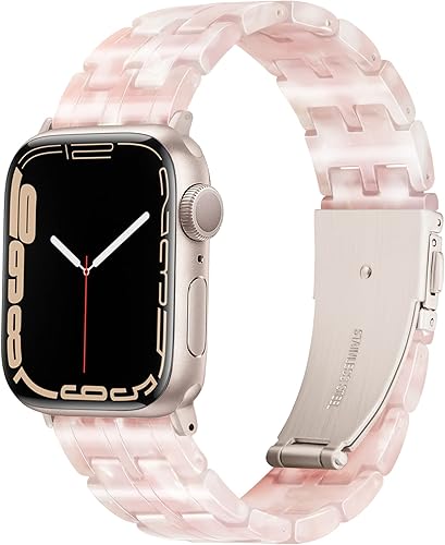Miniatura 67 de Lightweight Resin Band For Apple Watch Series 11 10 SE 9 8 7 6 5 4 3 2 1 Ultra 3 2, Fashion Adjustable Replacement Strap for iWatch Bands 38mm 40mm