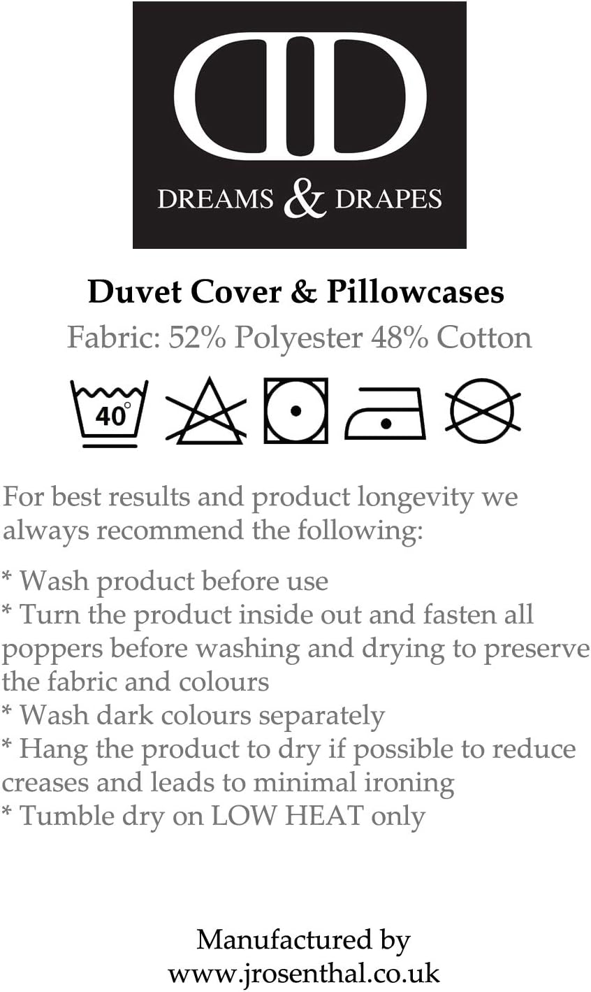 Dreams & Drapes, Hanworth, Easy Care Duvet Cover Set, Single, Heather, Duvet Cover Set, Purple, Anthracite, Heather - Image 5