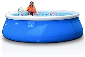 Kids Inflatable Round Easy-Set 8ft Swimming Pool - Blue