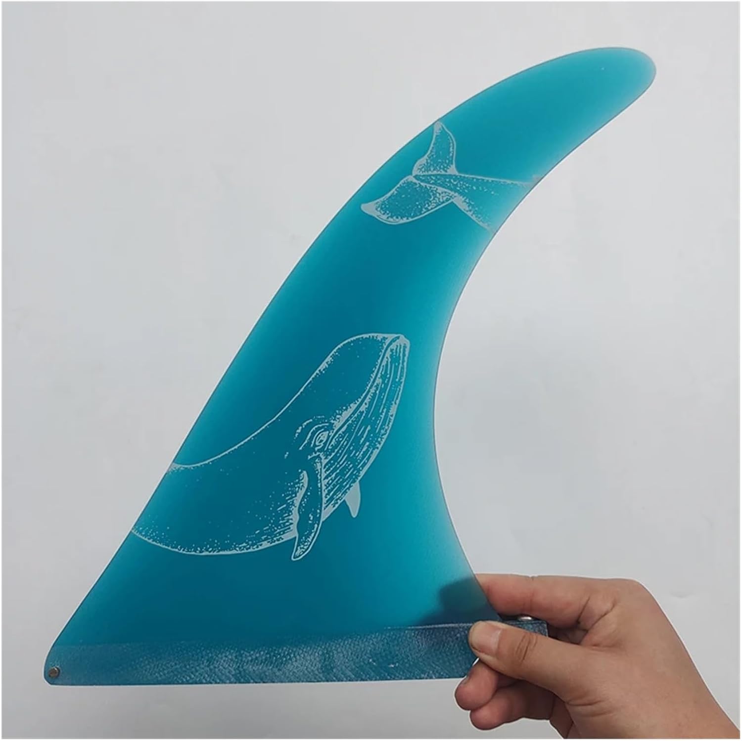 10inch Fiberglass Surfboard Center Fin Longboard Single Fin Surfboard Surfboard Fin(Color:9inch)