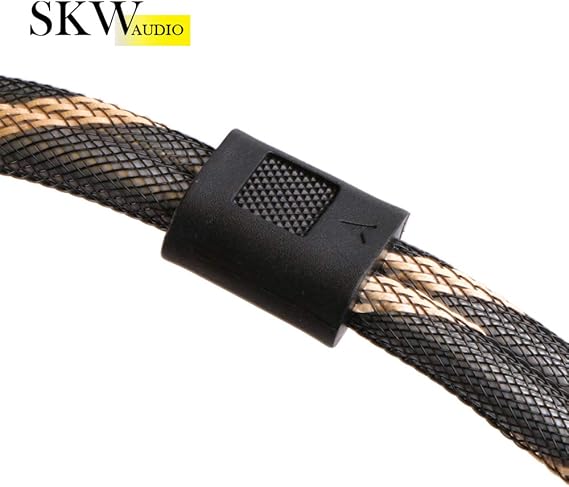 SKW Audiophile Series 1.6ft/0.5m 2RCA to 2RCA Cable, Triple-Shielded Nylon