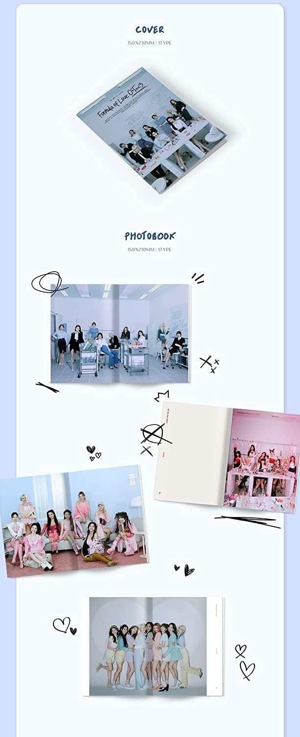 JYP Ent. Twice - Formular of Love: O+T=<3 [Result File ver.] (3rd Full Album) Album+CultureKorean Gift(Decorative Stickers,Photocards)