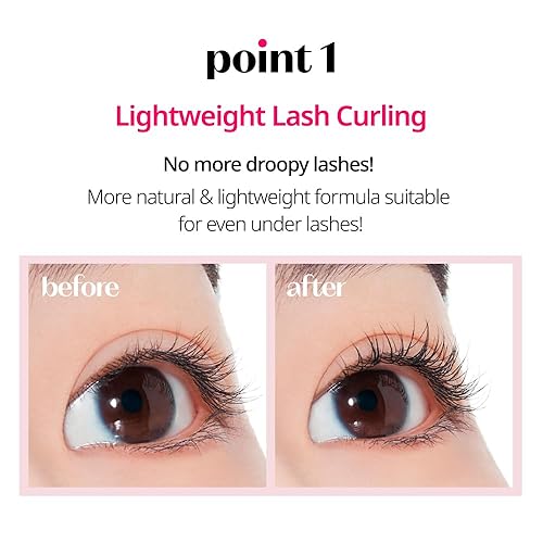 Miniatura 4 de ETUDE Juego de máscara de pestañas y rizador de pestañas Curl Fix #2 Marrón  Una máscara de pestañas que mantiene las pestañas finas poderosamente