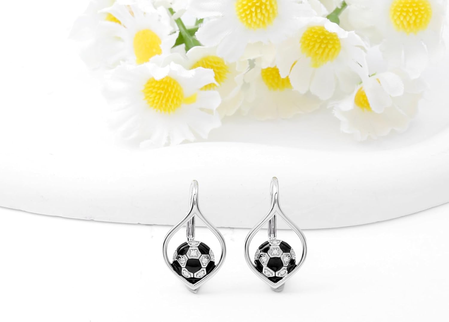 Sport Ball Celtic Earrings for Women - 925 Sterling Silver Bowling Basketball Football Soccer Softball Tennis Volleyball Earrings Dangle Jewelry Sport Drop Earrings Gift - Image 3
