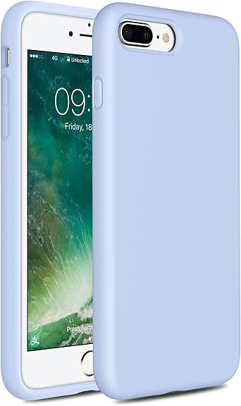 Miracase iPhone 8 Plus Silicone Case, iPhone 7 Plus Silicone Case Gel Rubber Full Body Protection Shockproof Cover Case Drop Protection for Apple iPhone 7 Plus/iPhone 8 Plus5.5"-Clove Purple