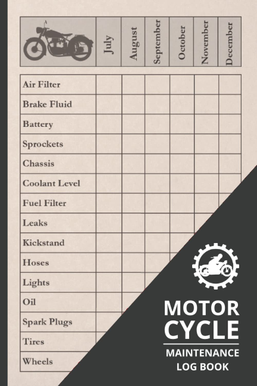 MOTORCYCLE MAINTENANCE LOG BOOK: Detailed 15 Year Service & Repair Record Notebook with Trip Mileage | Up to 3 Motorcycles or Motorbikes | Practical gift.