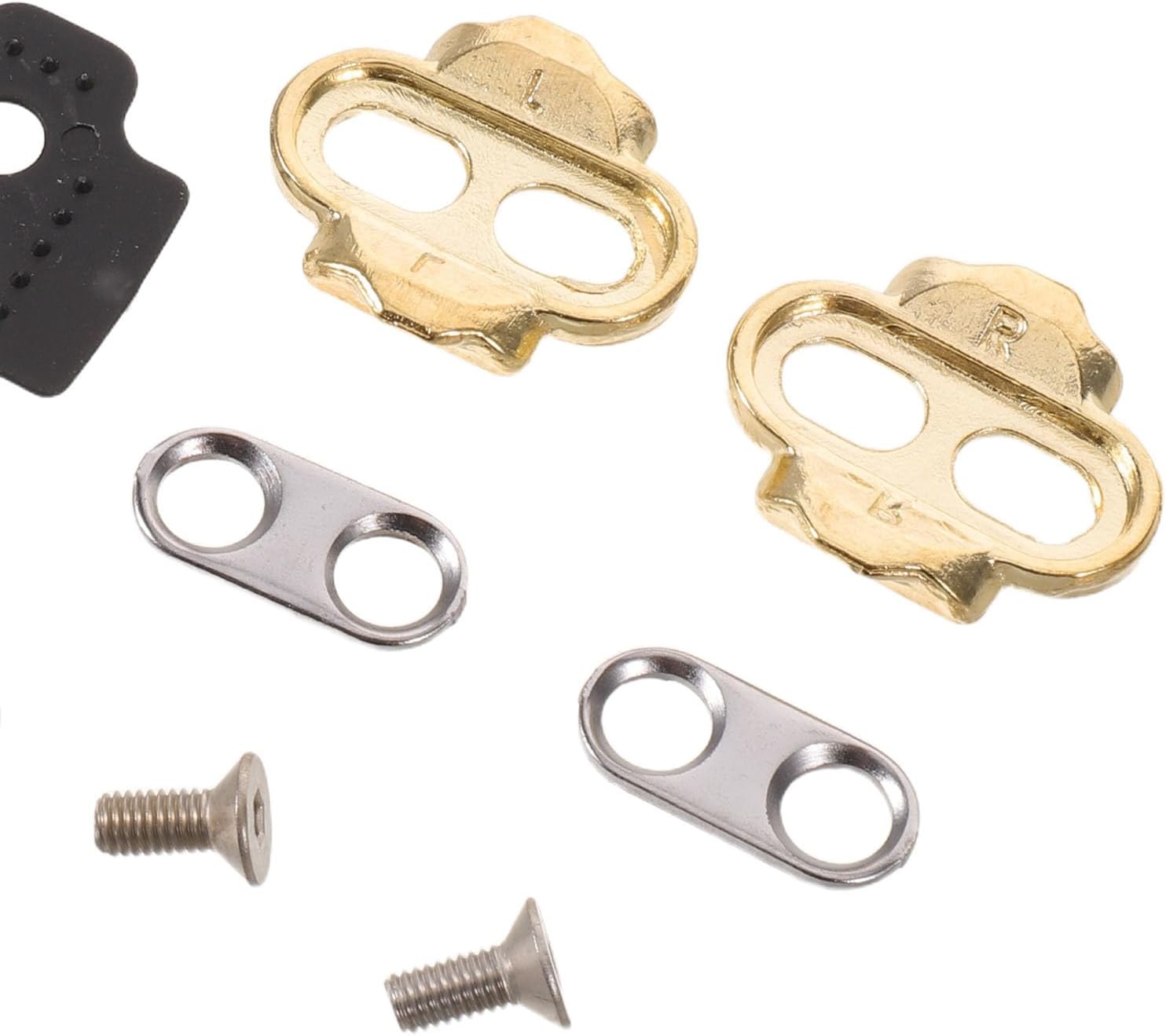 YARNOW 1 Set Pedal Cleats for Road Bike, Metal Anti-Slip Shoes Cleats with Washers, Screws & Allen Wrench - Fast Release - Replacement Parts for Cycling Mountain Bicycles