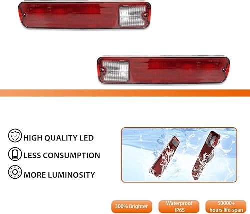 Miniatura 9 de ADIIL 2 piezas de carcasas de luz trasera trasera lentes ahumadas para 1979-1987 Chevrolet El Camino Malibu GMC Caballero