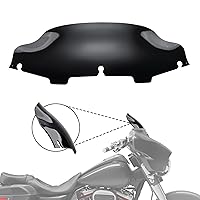 Vista 1 de Parabrisas de 6 pulgadas para Harley Davidson Touring Electra Glide Street Glide Tri Glide 1996-2013 Wave parabrisas (negro)